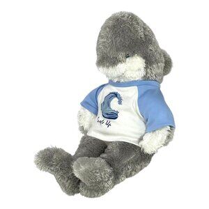 VTG The Bear Factory Dolphin Plush Toy Stuffed Animal 17” Surfs Up Blue Heart